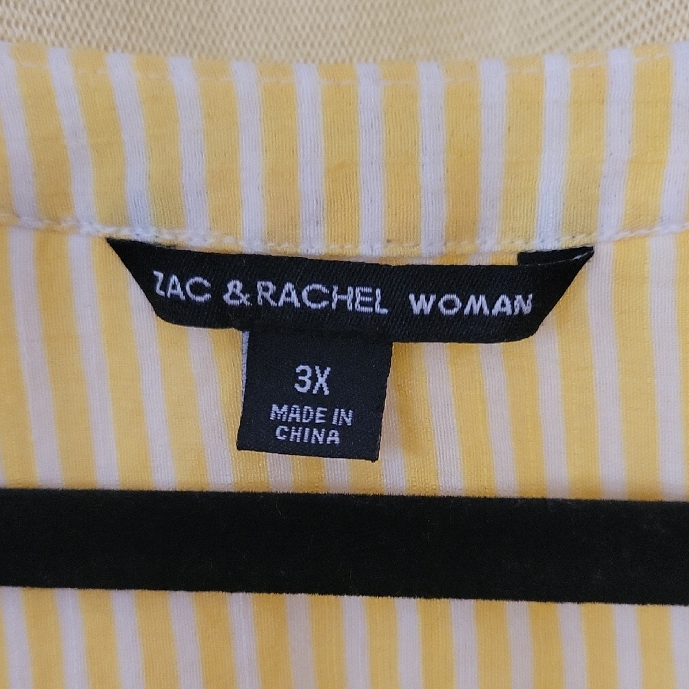 Zac & Rachel Yellow and White Ombre Button Down Shirt - Picture 2 of 10